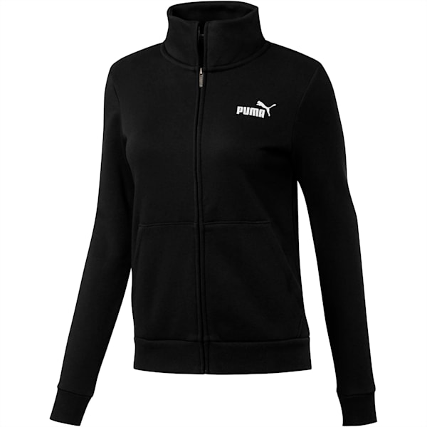 Essentials Women's Fleece Track Jacket, Cotton Black, extralarge