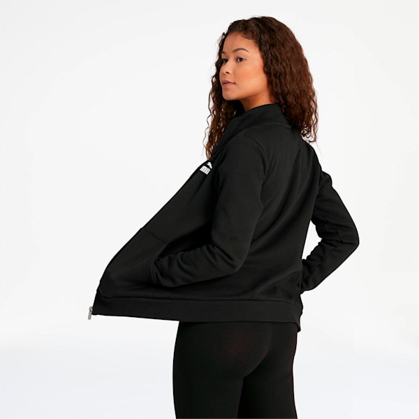 Essentials Women's Fleece Track Jacket, Cotton Black, extralarge