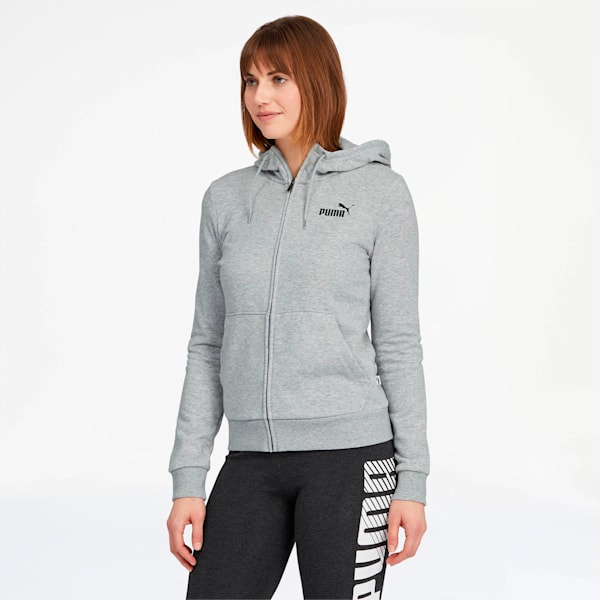 Essentials Women's Hooded Jacket, Light Gray Heather, extralarge