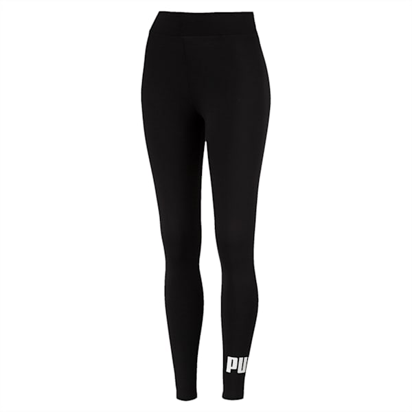 Women's Essentials Logo Leggings, Cotton Black, extralarge-IND