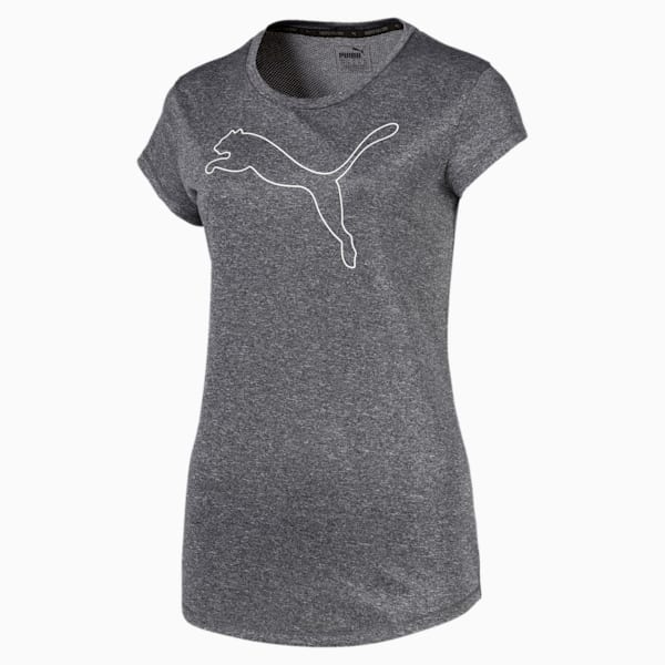 Puma active logo heather tee cheap