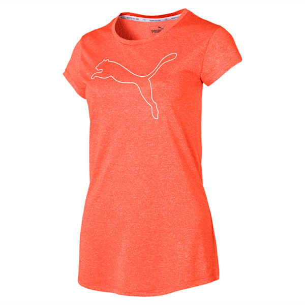 Puma active logo heather tee sales