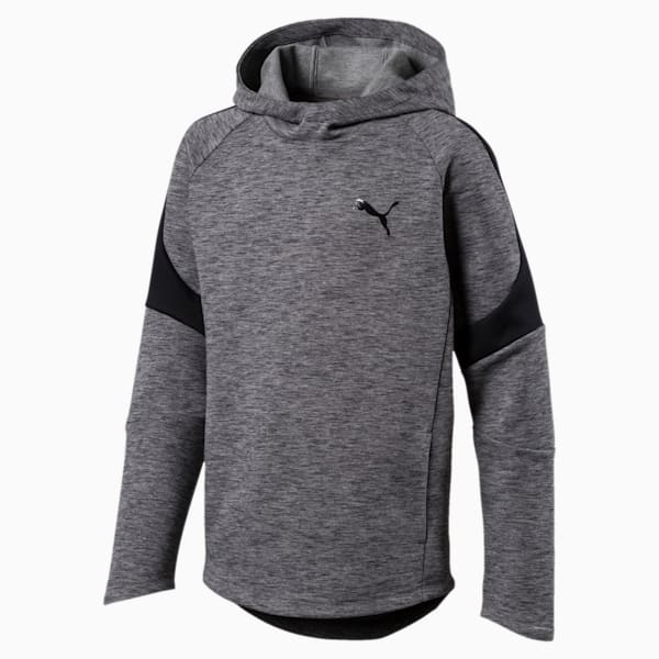 Evostripe Boys' Hoodie JR, Medium Gray Heather, extralarge