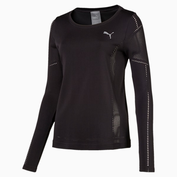 United By Fitness MyoKnit Seamless Long Sleeve Shirt in BLACK
