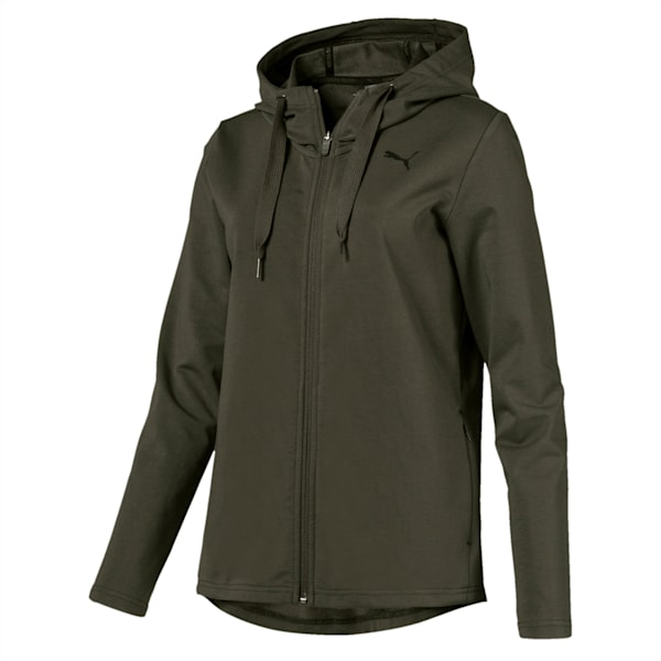 Modern Sport Full Zip Women's Hoodie, Forest Night, extralarge-IND