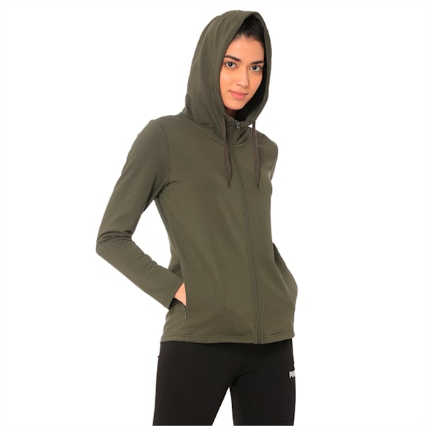 Modern Sport Full Zip Women's Hoodie, Forest Night, extralarge-IND