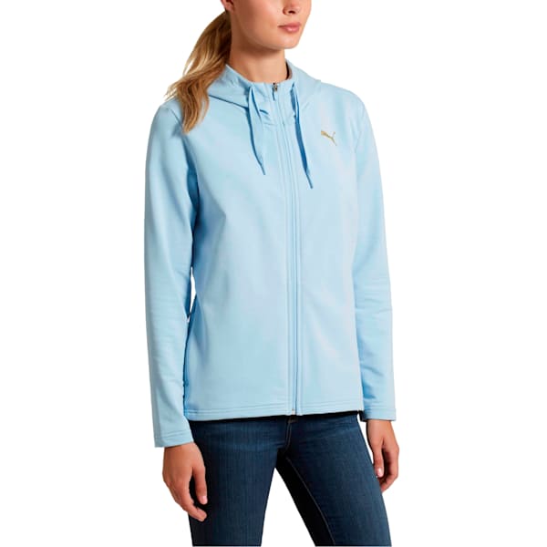 Modern Sport Women's Full Zip Hoodie, CERULEAN, extralarge