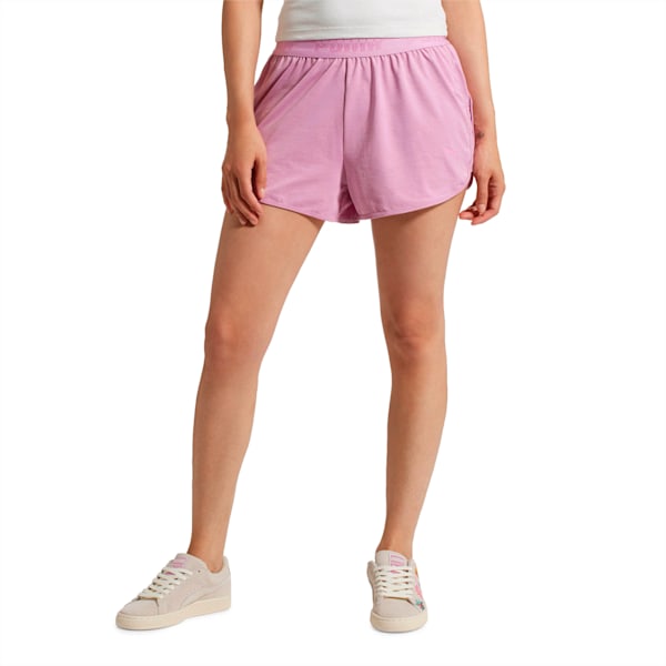 Soft Sport Women's Drapey Shorts, Orchid-heather, extralarge