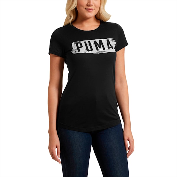Fusion Women's Graphic T-Shirt, Cotton Black, extralarge