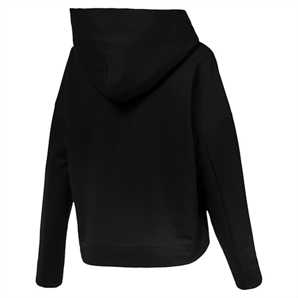 Fusion Women's Full Zip Hoodie, Cotton Black, extralarge-IND