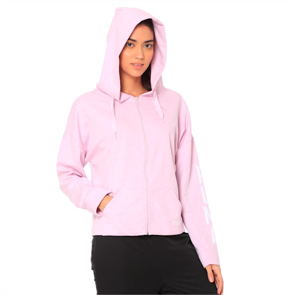 Fusion Women's Full Zip Hoodie, Winsome Orchid Heather, extralarge-IND