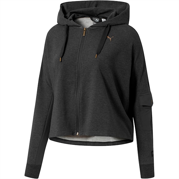 FUSION Full-Zip Hoodie, Dark Gray Heather, extralarge