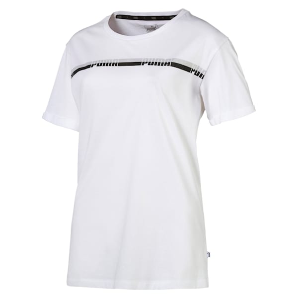 Tape Women's Elongated Tee, Puma White, extralarge-IND