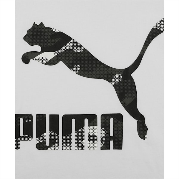 Boys' Classics Tee, Puma White-AOP, extralarge-IND