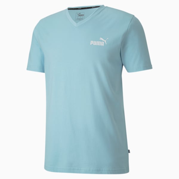 Essentials+ Men's V Neck Tee, Aquamarine, extralarge