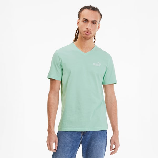 Essentials+ Men's V Neck Tee, Mist Green, extralarge