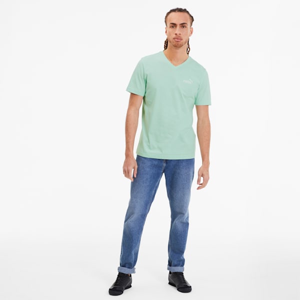 Essentials+ Men's V Neck Tee, Mist Green, extralarge