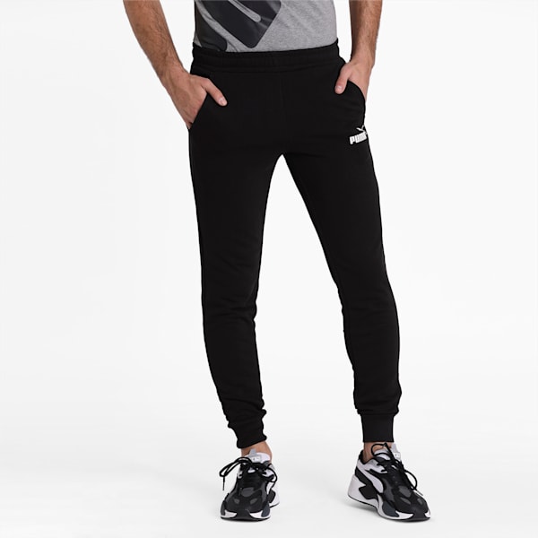 Essentials Men's Slim Fit Sweatpants, Cotton Black, extralarge-IND