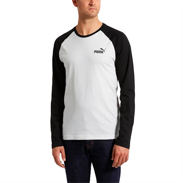 Essentials+ Long Sleeve Tee, Puma White, extralarge