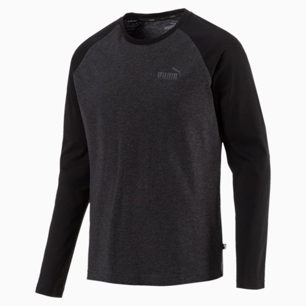 Essentials+ Long Sleeve Tee, Dark Gray Heather, extralarge
