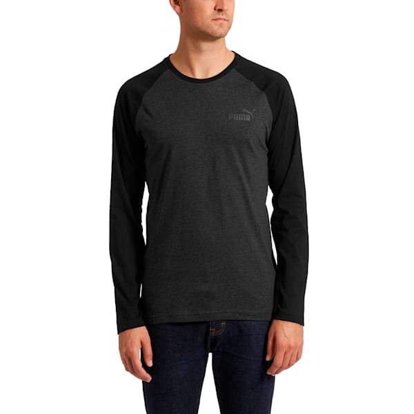 Essentials+ Long Sleeve Tee, Dark Gray Heather, extralarge