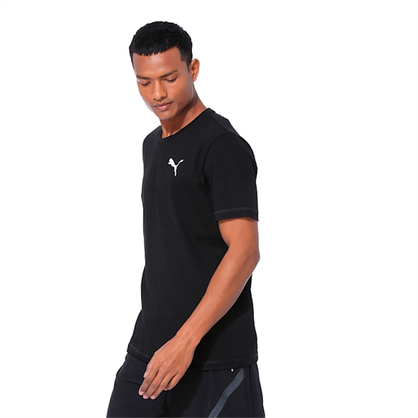 Active Soft Men's Crew Neck T-Shirt, Cotton Black, extralarge-IND