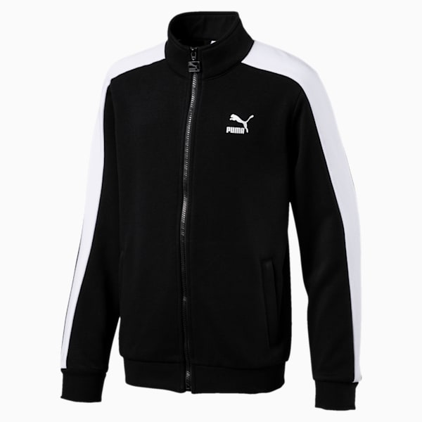 Classics Boys' T7 Track Jacket JR, Cotton Black, extralarge