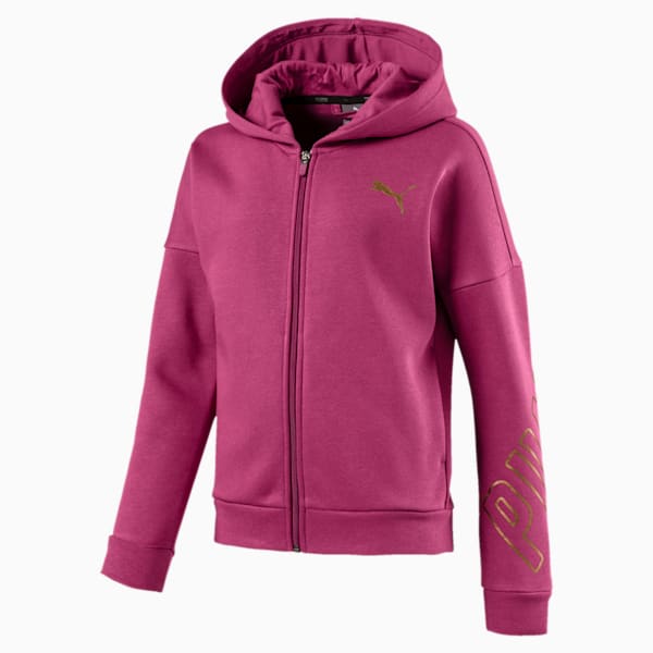 Style Girls' Full-Zip Hoodie JR, Magenta Haze, extralarge