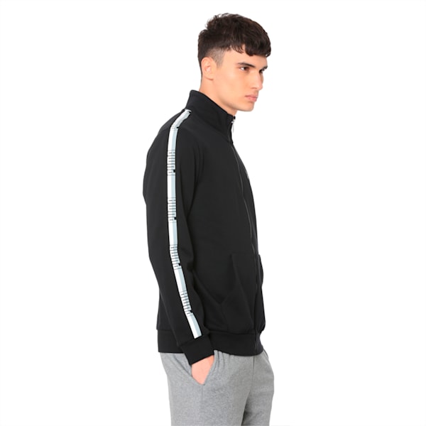 Tape Men's Track Jacket, Cotton Black, extralarge-IND