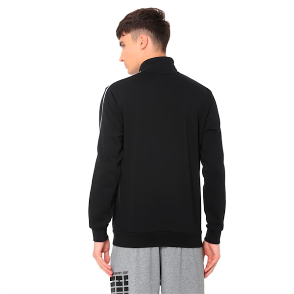 Tape Men's Track Jacket, Cotton Black, extralarge-IND