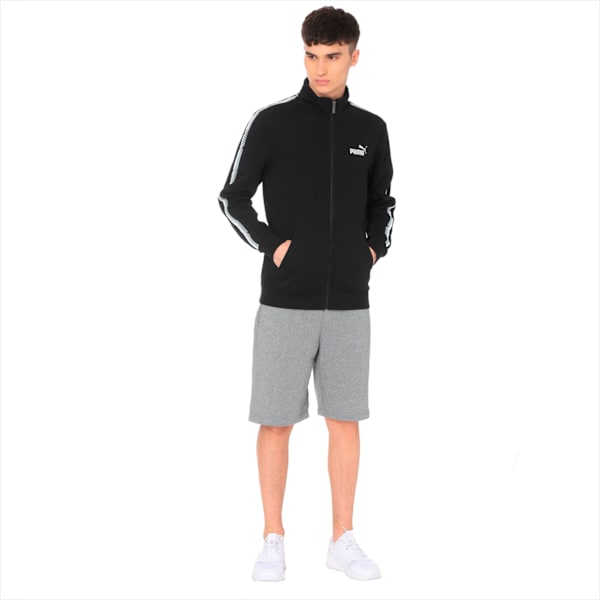 Tape Men's Track Jacket, Cotton Black, extralarge-IND