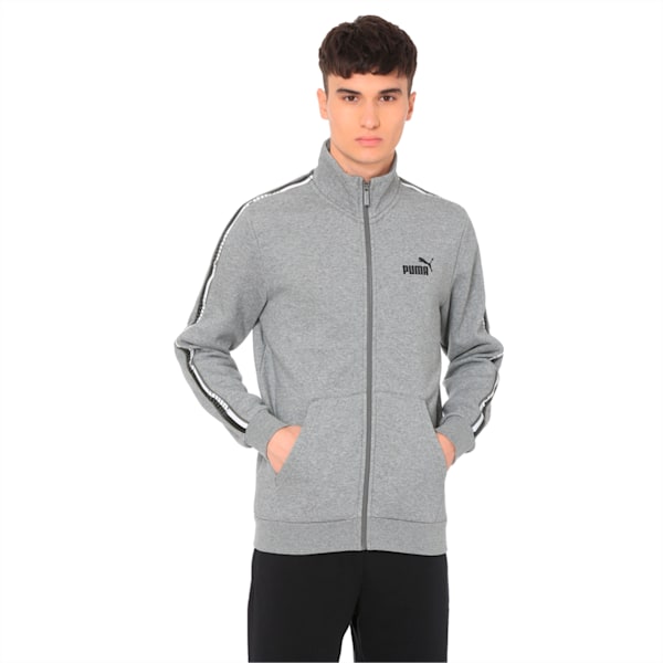 Tape Men's Track Jacket, Medium Gray Heather, extralarge-IND