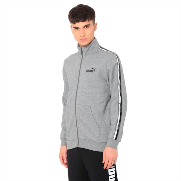 Tape Men's Track Jacket, Medium Gray Heather, extralarge-IND