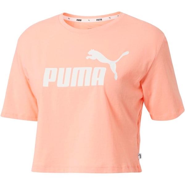 Women's Cropped Logo Tee, Peach Bud, extralarge