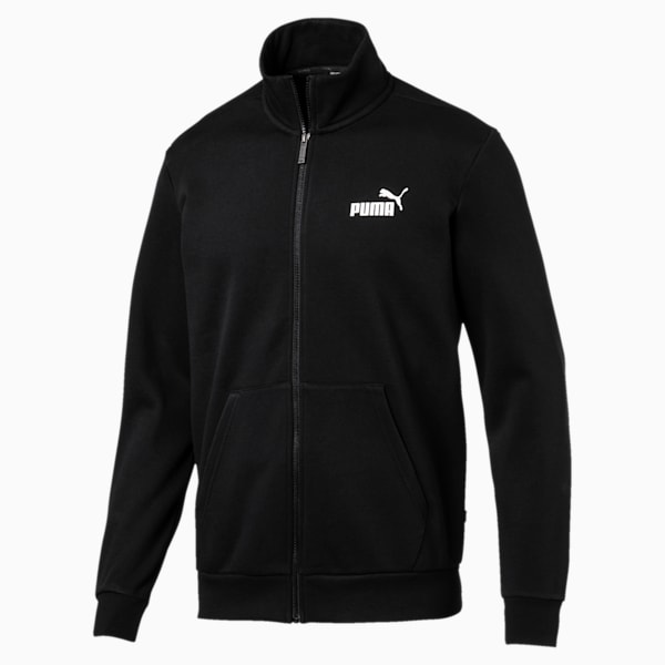 Essentials Fleece Men's Track Jacket, Puma Black, extralarge-IND