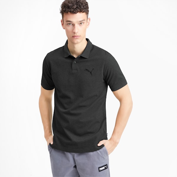 Essentials Men's Pique Polo, Dark Gray Heather, extralarge