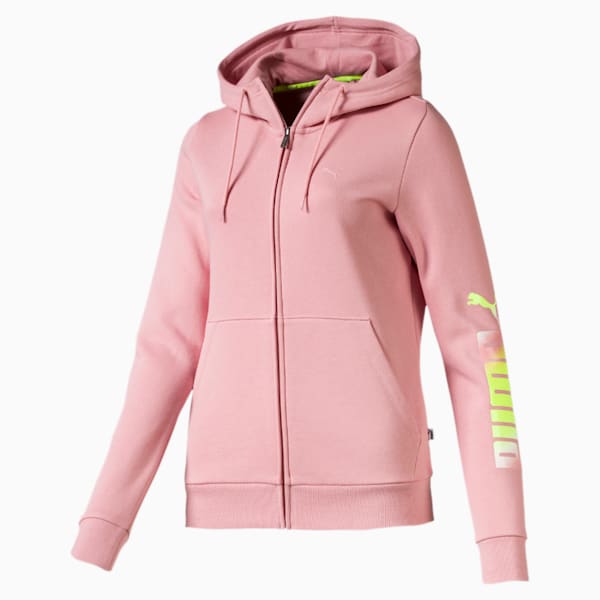 Essentials Women's Hooded Fleece Jacket, Bridal Rose, extralarge