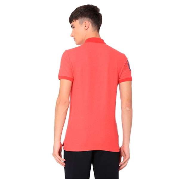 Contrast Heather Polo 48, Ribbon Red Heather