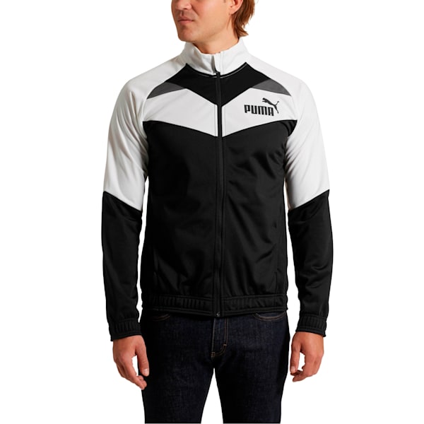 Iconic Tricot Jacket, Puma White-Puma Black, extralarge