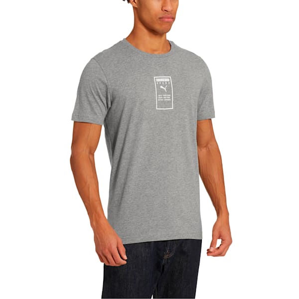 Brand Placed Tee, Medium Gray Heather, extralarge