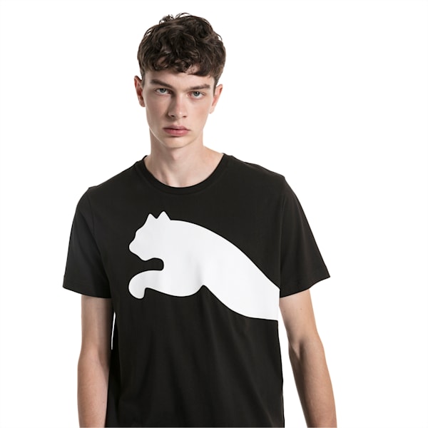 Oversize Logo Men's Tee, Cotton Black, extralarge-IND