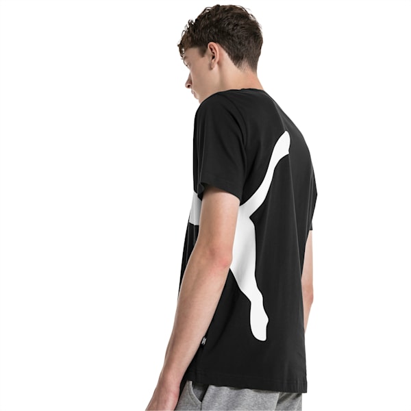 Oversize Logo Men's Tee, Cotton Black, extralarge-IND