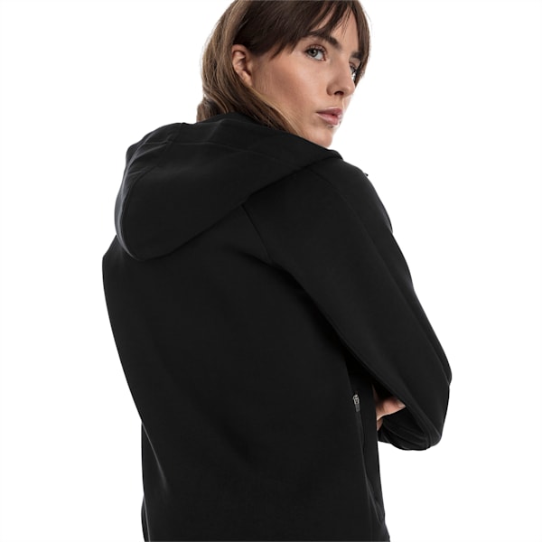 Evostripe Move Women’s Hooded Jacket, Cotton Black, extralarge