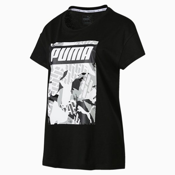 Modern Sports Women’s Graphic Tee, Cotton Black, extralarge
