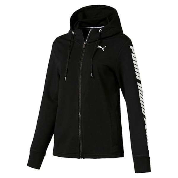 Modern Sports Hooded Jacket, Cotton Black, extralarge-IND