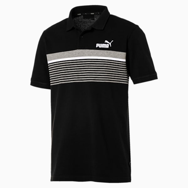 Essentials+ Short Sleeve Men's Polo Shirt, Cotton Black, extralarge-IND