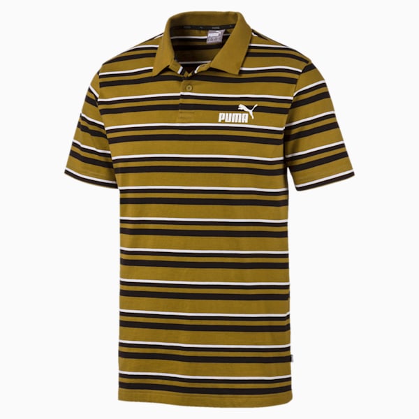 ESS+ Striped J Men’s Polo, Moss Green, extralarge
