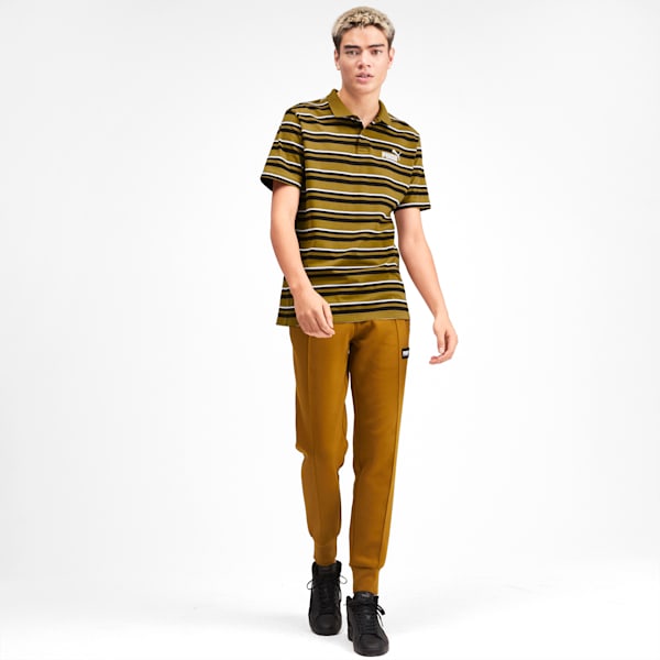 ESS+ Striped J Men’s Polo, Moss Green, extralarge