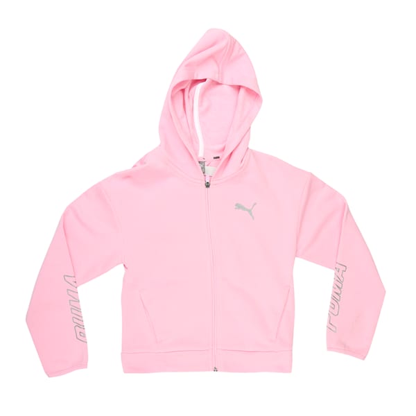 Alpha Hooded Sweat Jacket, Pale Pink, extralarge-IND