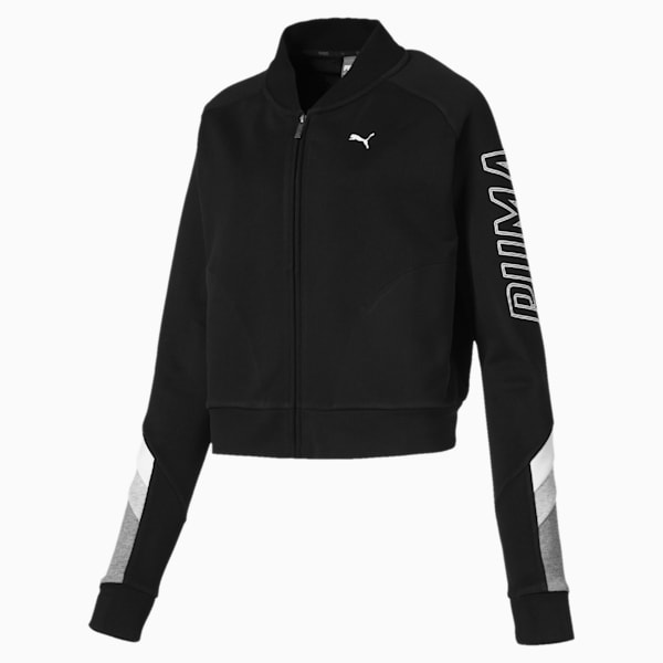 Athletics Bomber Jacket, Cotton Black, extralarge